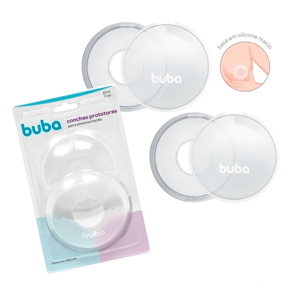 Concha Amamentação Protetor Para Seios Mamilo 09733 - Buba