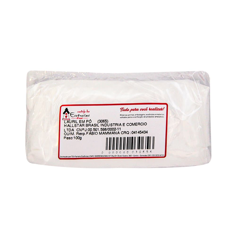 Lauril em pó 100g. Para sabonetes .