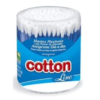 Cotonetes Cotton Line Pote 150 Unidades Hastes Flexíveis