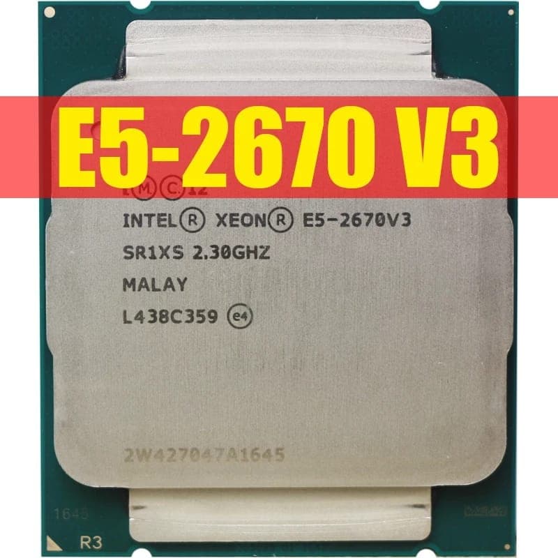 Intel Xeon cpu-processador de 12 números e5 2,30 E5-2670V3 v3, E5-2670, versão oficial, 2670 ghz, 30m, LGA2011-3, e5, 2670v3.