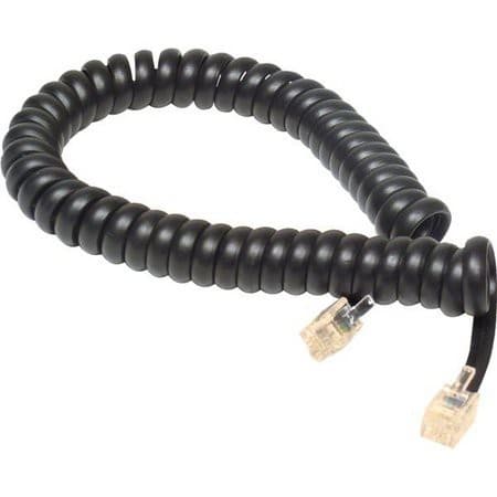 Cabo cordao espiral para interfone / telefone RJ11