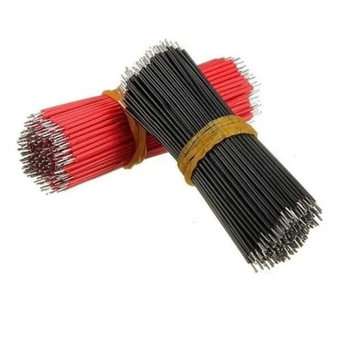 100 Peças Jumper Cabo Estanhado 6cm Protoboard Verm/preto [ Código 113 ]