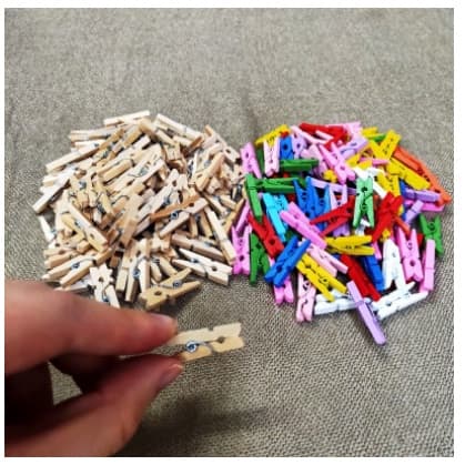 100 Mini pregador / Mini prendedor 2,5cm