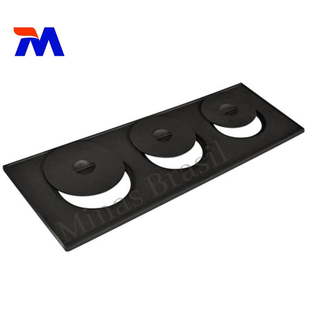 Chapa Para Fogão a Lenha Paulista 3 Bocas C/Tampa