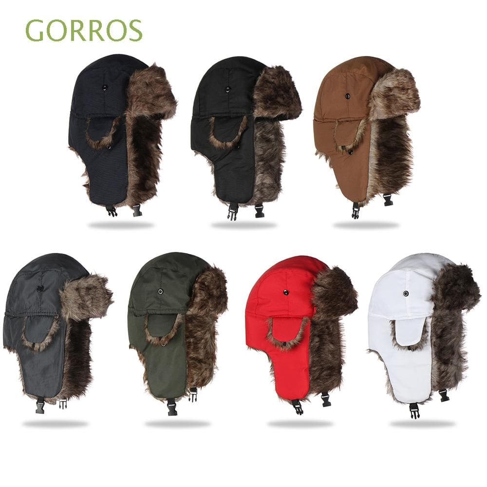 GORROS Men Women Outdoors Fur Warm Trapper Earflap Russian Ushanka Bomber Hats/Multicolor