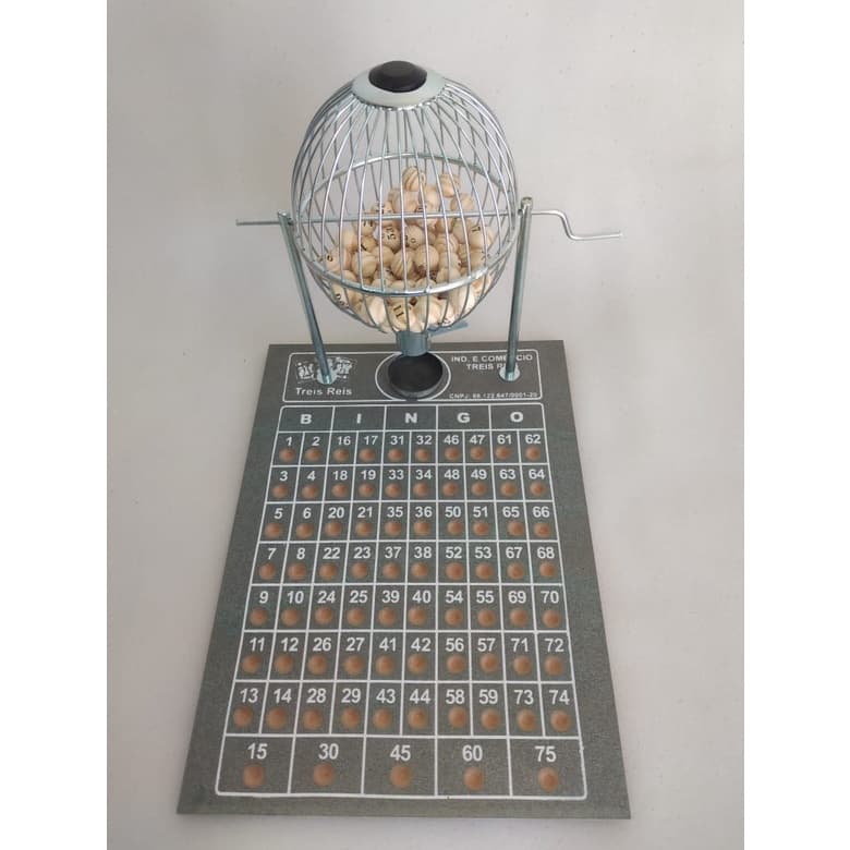 Jogo BINGO Globo N°2 CROMADO + 200 cartelas