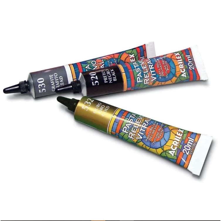 Pasta Relevo Vitral Acrilex 20 Ml