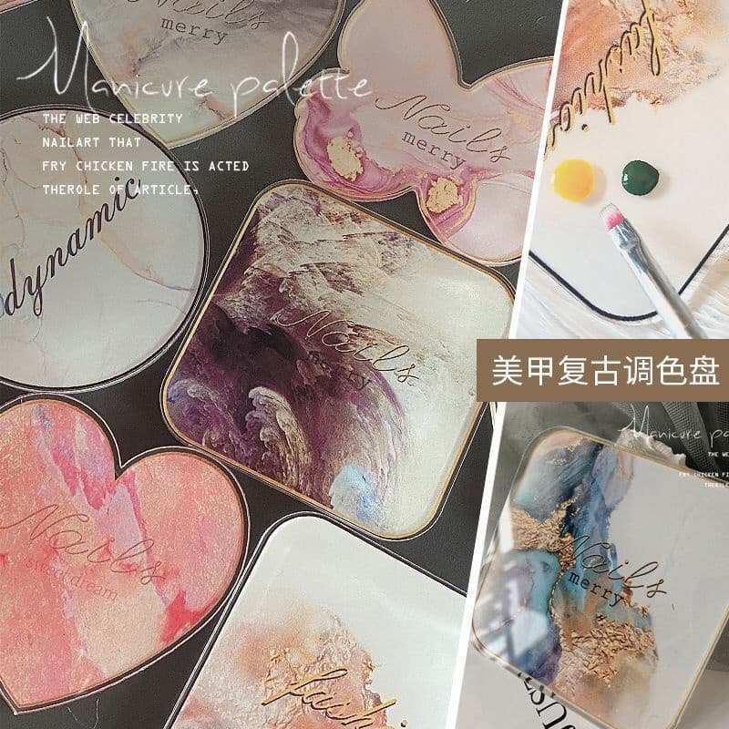 Paleta De Pintura Resina Roxa Para Arte Em Unha / Gel / Esmalte / Cores / Misturar / Pigmento