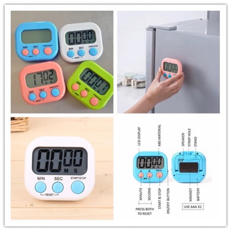 Timer Temporizador Timer Digital Cronômetro De Cozinha, Incluso imã De Geladeira Cronometro Digital De Cozinha Mesa com Imã geladeira Números Grandes Conta Para Cima Ou Para Baixo