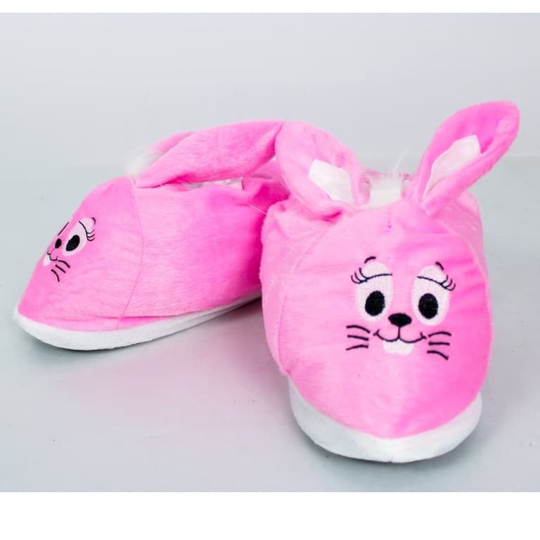Pantufa Coelho Rosa Dalylaa Promoção Confortável Infantil Adulto