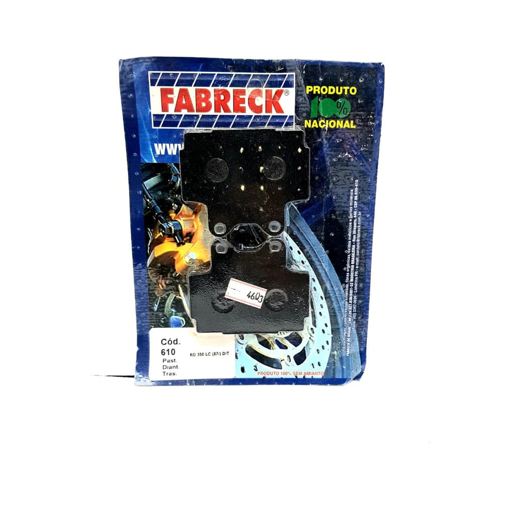 Pastilha De Freio Dianteira  Rd 350 Lc 1987/...