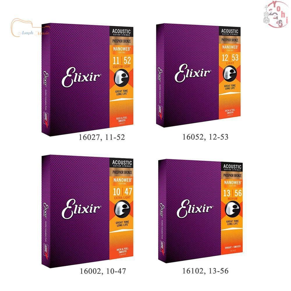 Elixir 16027 Cordas De Viol O Ac Ska De Bronze Para Phosphor Bronze Nanoweb 13-56 6 Cordas