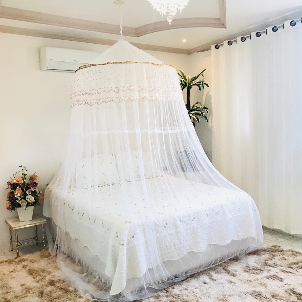 Mosquiteiro Teto Casal Gigante Indiano c/ Elastico