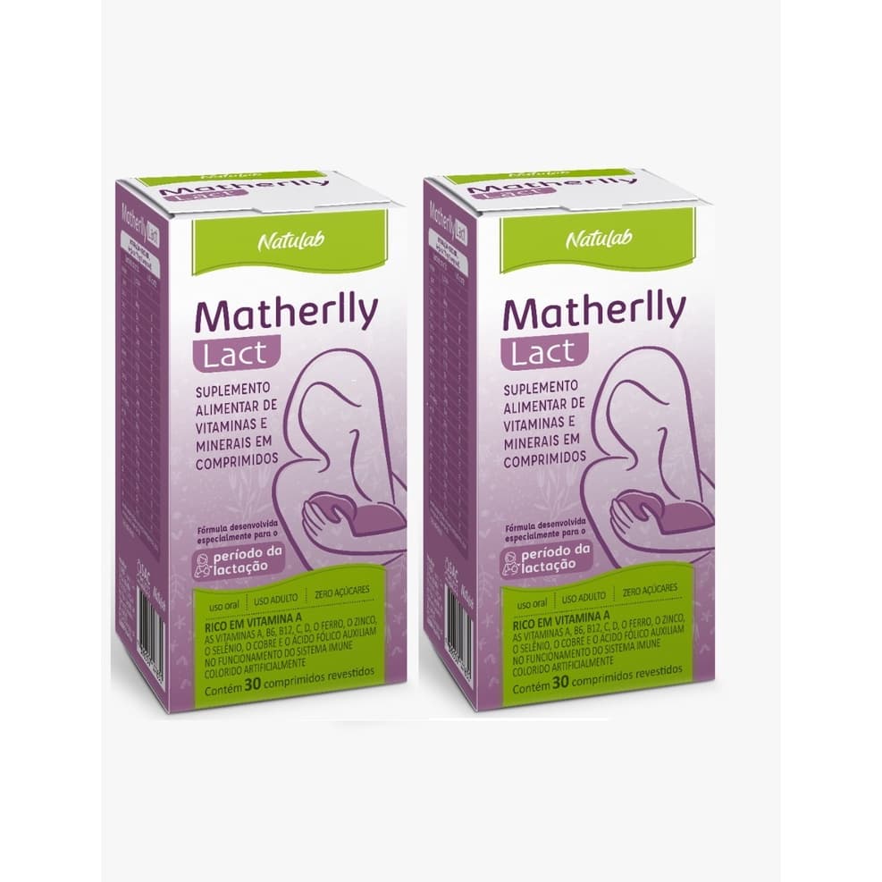 Kit 2 Unidades Matherlly Lact Suplemento de Vitaminas e Minerais para Lactantes com 30 comprimidos