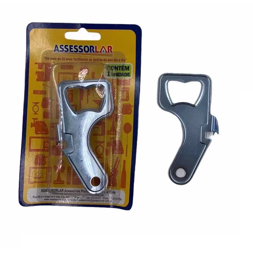 Abridor de Lata E Garrafa Conjugado Aço Cozinha Abridor de Garrafas