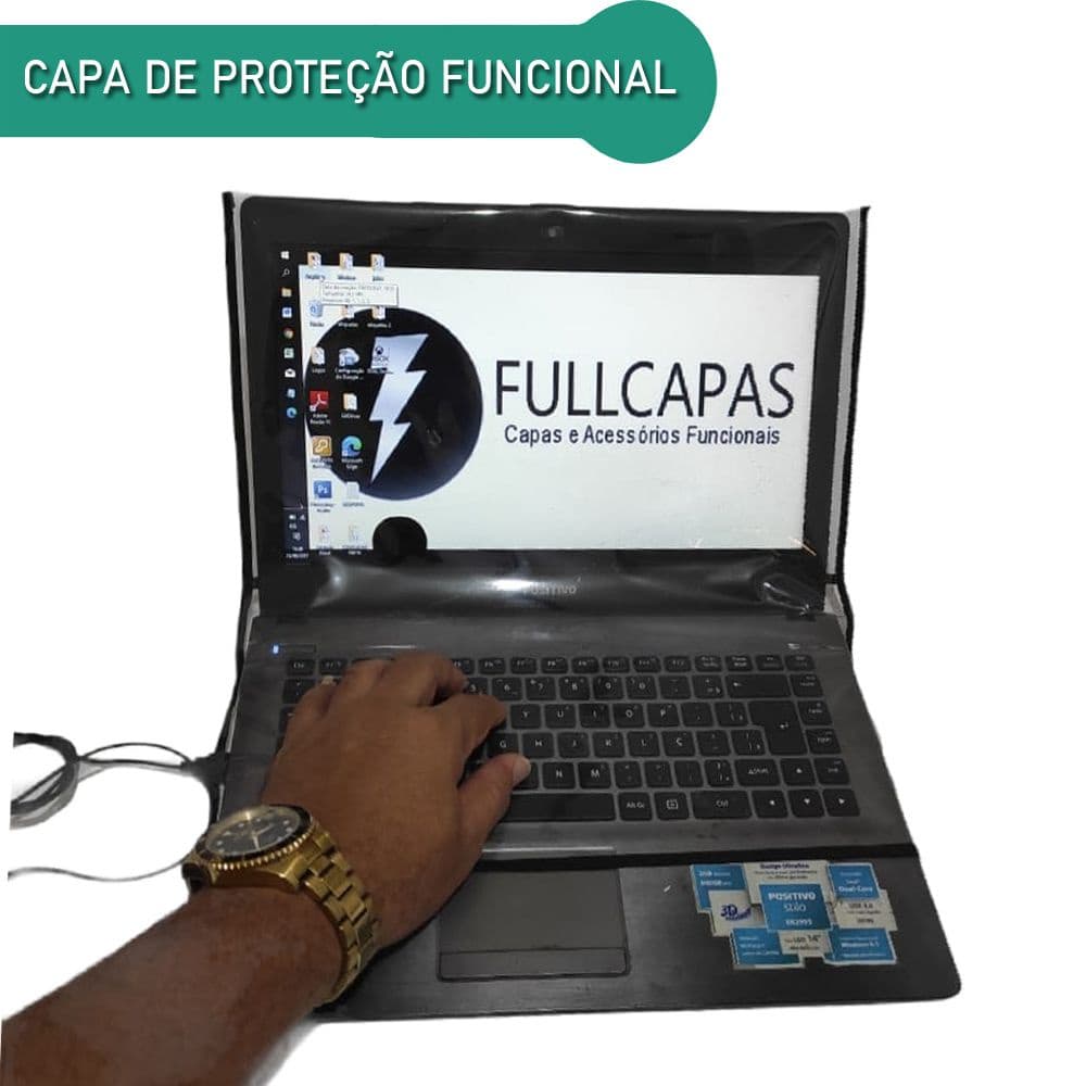 Capa Case Para Notebook Tela 14 com Protetor de Teclado Antipoeira Impermeável