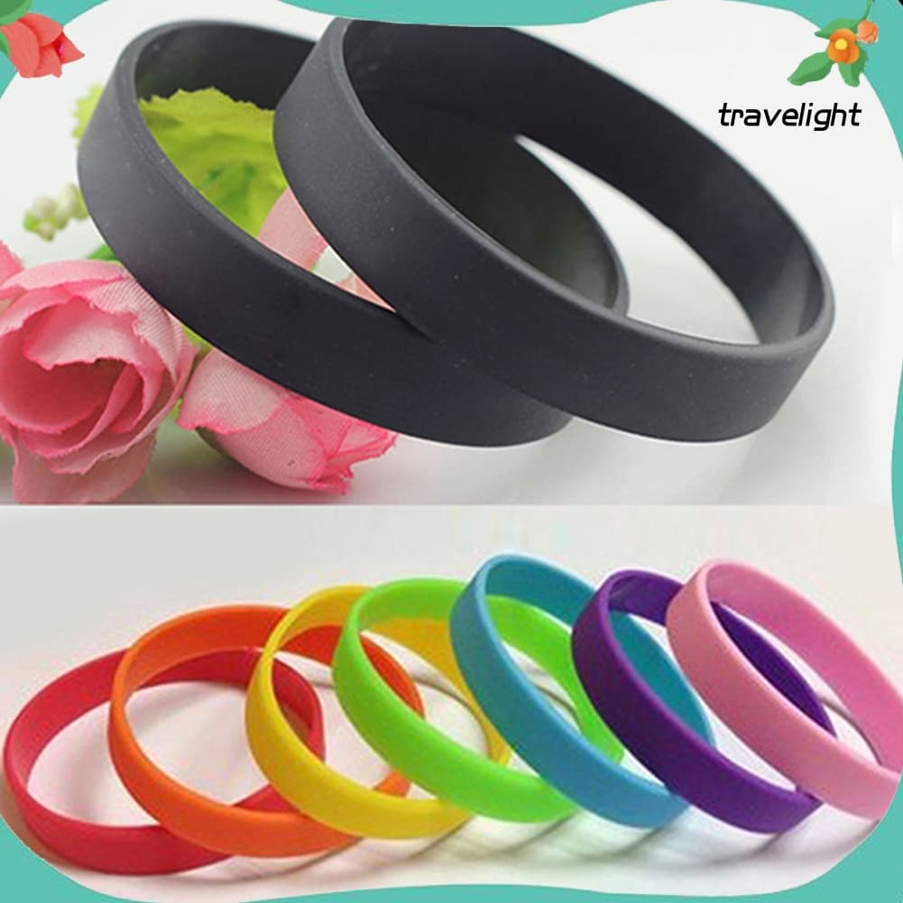 bl 2pçs Pulseira De Silicone Em Cores Sólidas Pulseiras Design Esportivo