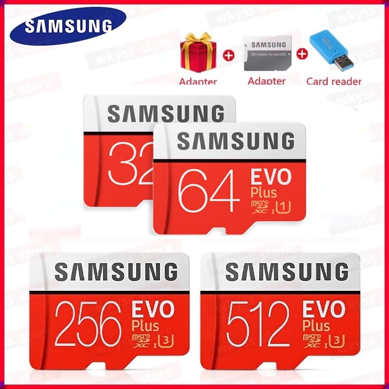 Cartão De Memória Flash SAMSUNG Micro SD 128GB 64GB 256GB 512GB 1024GB 32GB 16GB Classe 10 UHS-I TF De Alta Velocidade