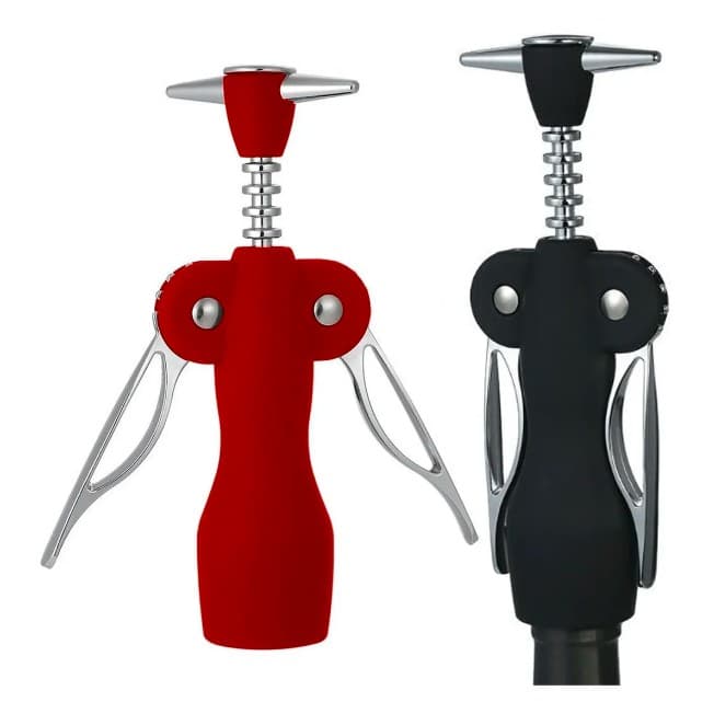 Saca Rolhas Abridor De Vinho Emborrachado Inox Profissional