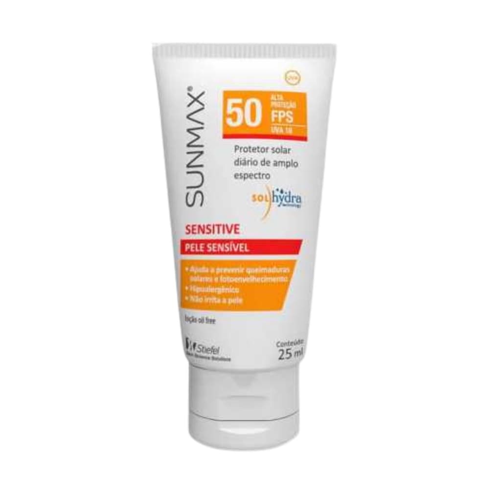 Protetor Solar Sunmax Sensitive Fps50 Pele Sensível Pocket 25ml