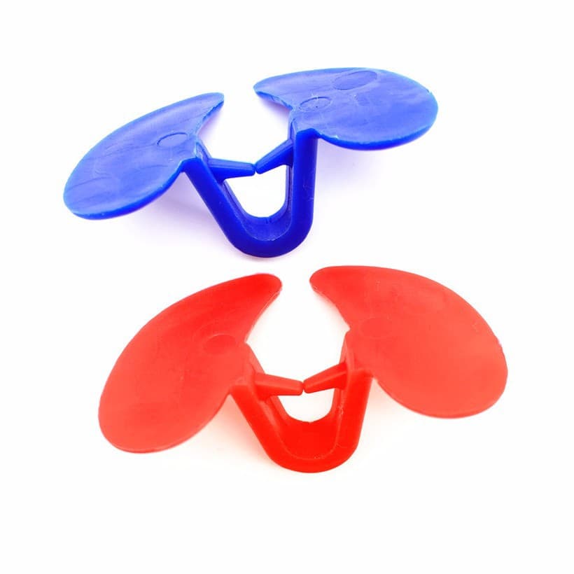 50 Peças Óculos De Frango Sem Parafuso Faisão Anti-Bicas Azul/Vermelho