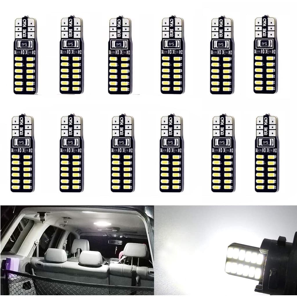 10/2 Pçs Lâmpada Lateral De Estacionamento LED 194 168 W5W 3014 SMD 24 Auto Liquidação DC12V