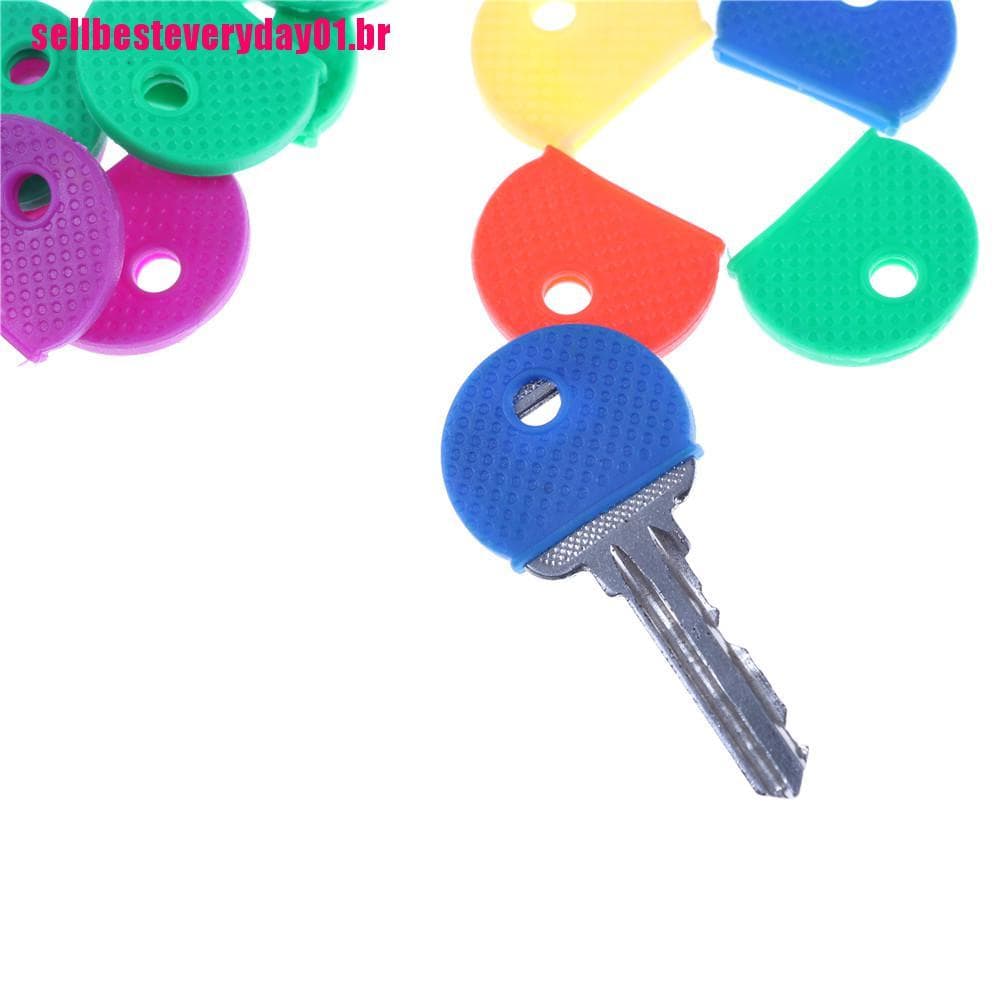 St1Br 10 Pcs / 20 Pcs Cor Misturada Caso Chave Top Capa Mole Caps Chaveiro Id Marcador Tags