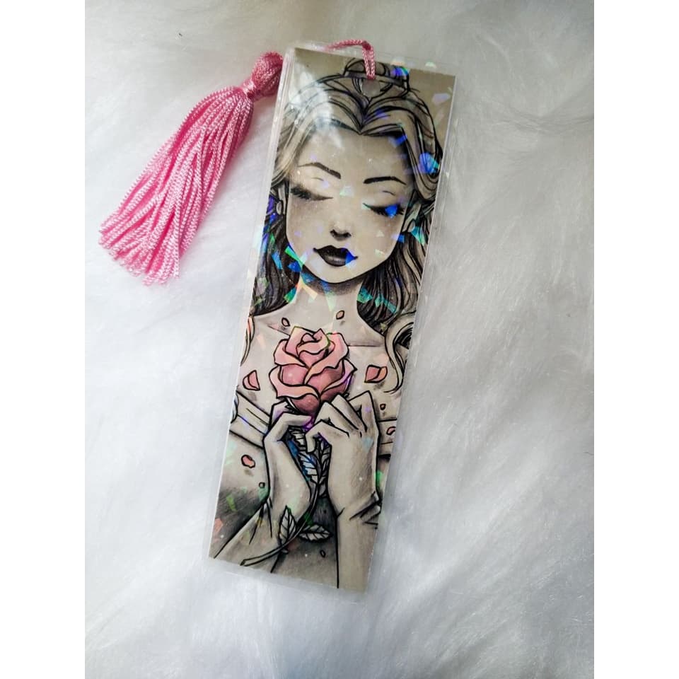 marcador de página com efeito holográfico - Bella