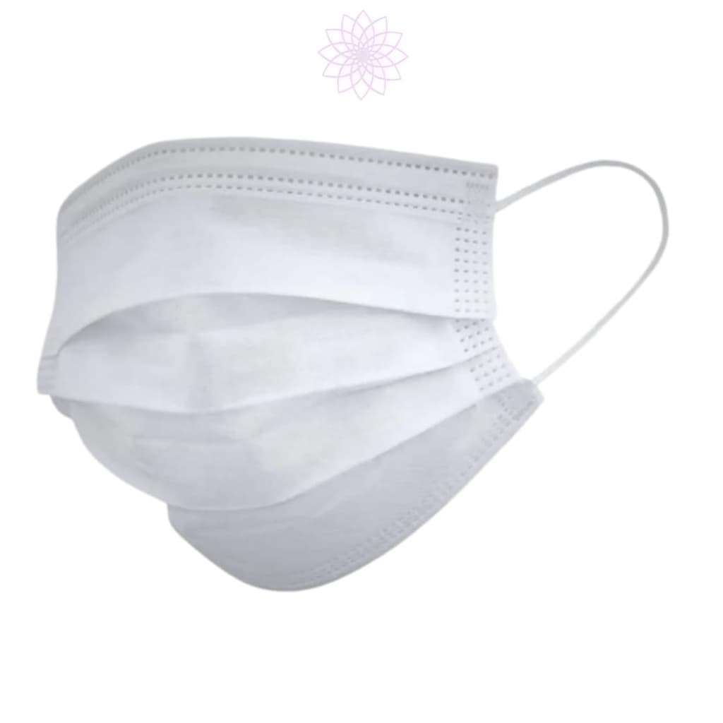 Máscara descartável adulto C/ 50 Unidades Branca