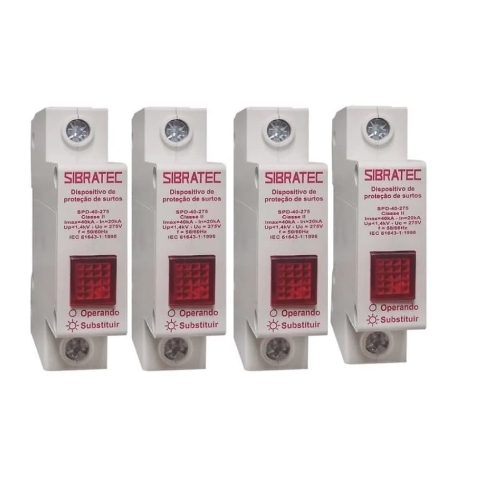 Kit 4 DPS Dispositivo protetor de surto 40ka bivolt 110V/275V