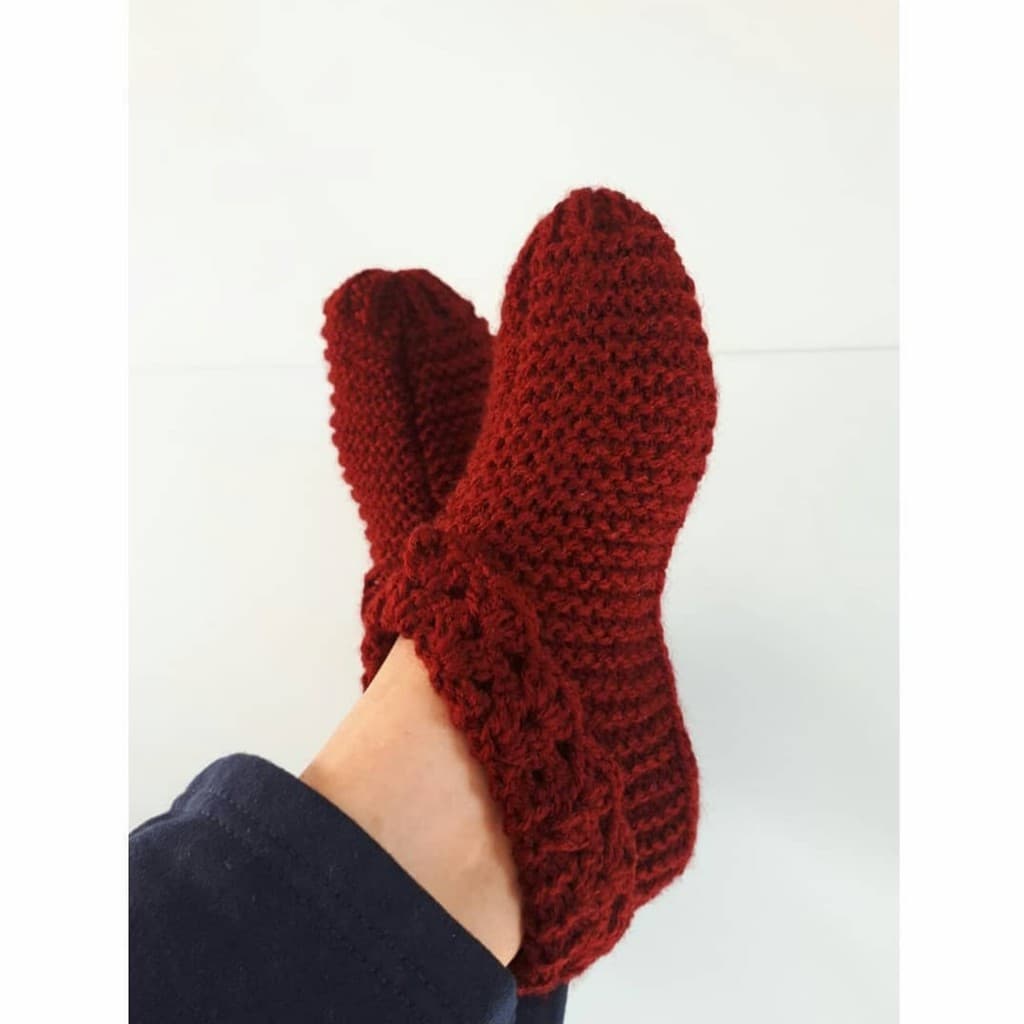 Meia de Lã Adulto - Sapatinho de lã Adulto - Sapatilha de lã Adulto - Sapatinho tricô Adulto - Sapatilha de tricô Adulto