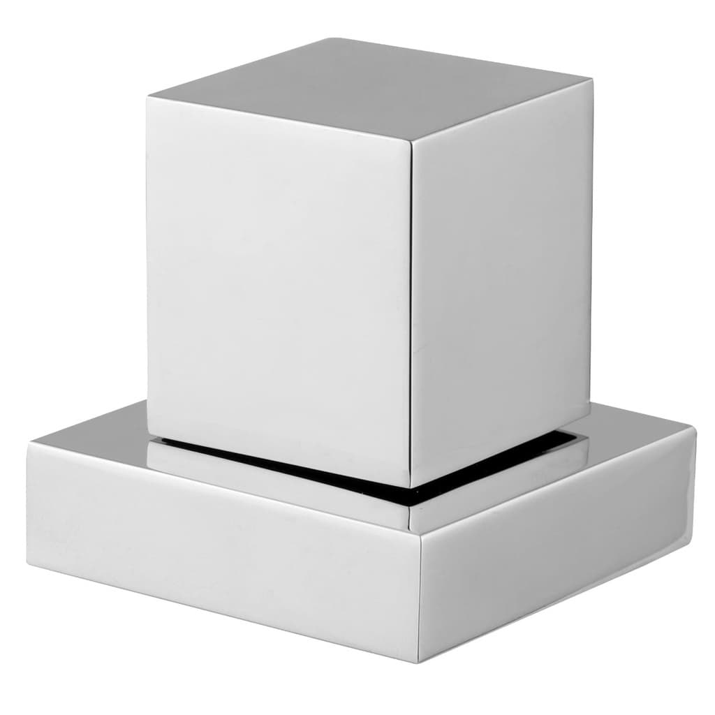 Acabamento Quadrado Metal Cr Para Banheiro C/ Canopla Em Abs