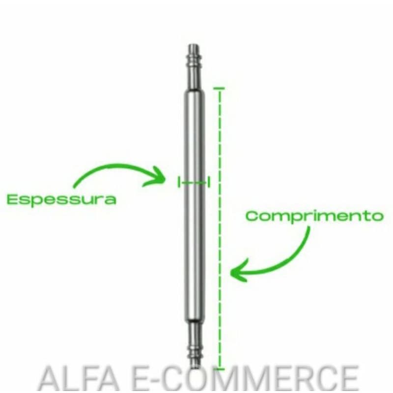 10 Pinos para pulseiras de relogio tamanho 24mm