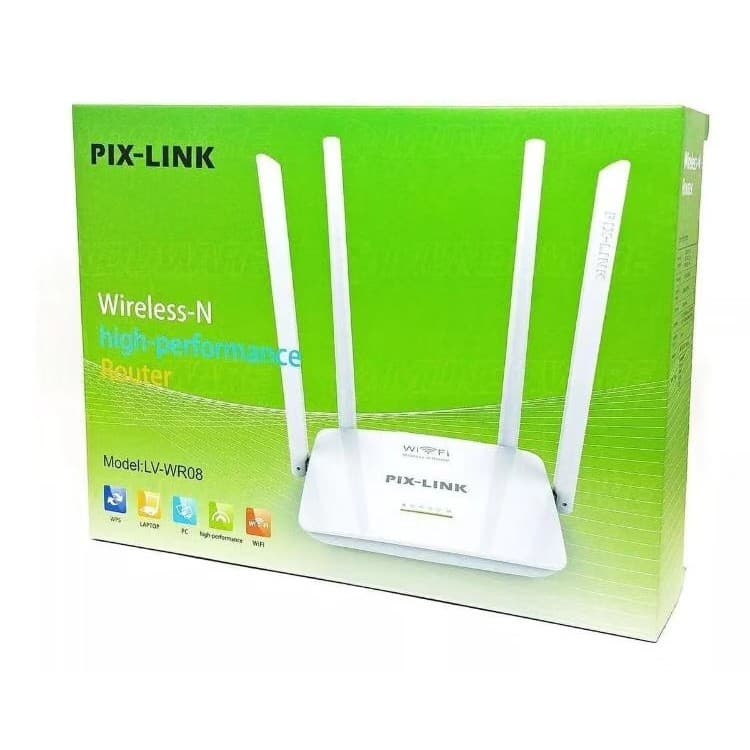 Roteador Sem Fio 4 Antenas Externas Rede Wireless 300Mbps Wi-FI AP Router Branco