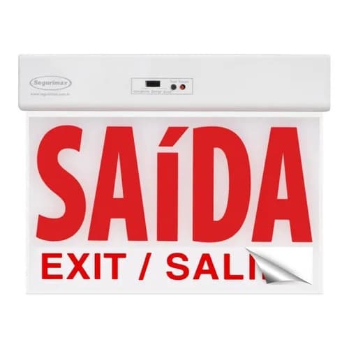 Sinalização de Saída de Emergência Acrílica Slim
