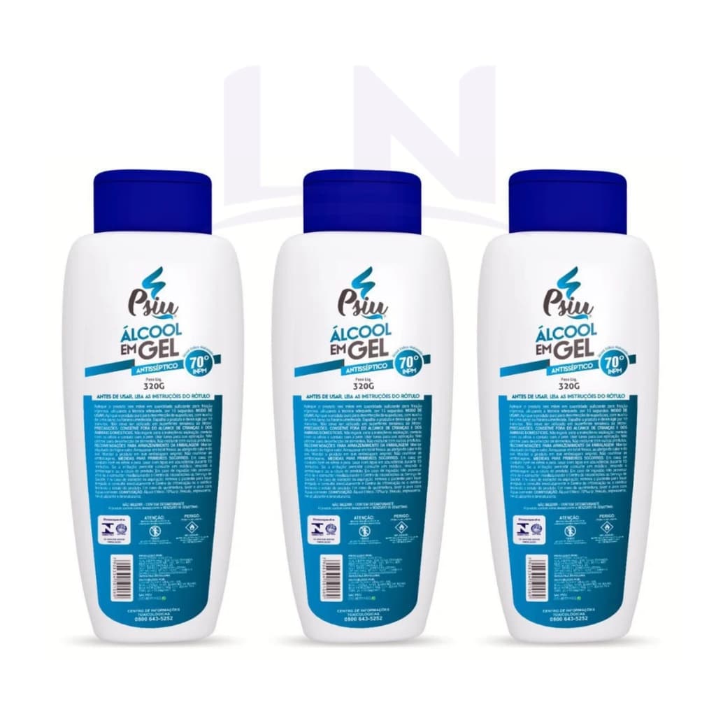 Kit Alcool em Gel 70% 320g