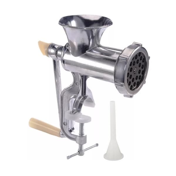 Moedor De Carnes Máquina Manual 5 Mm Aço sem Funil p/ Embutidos Linguiça.