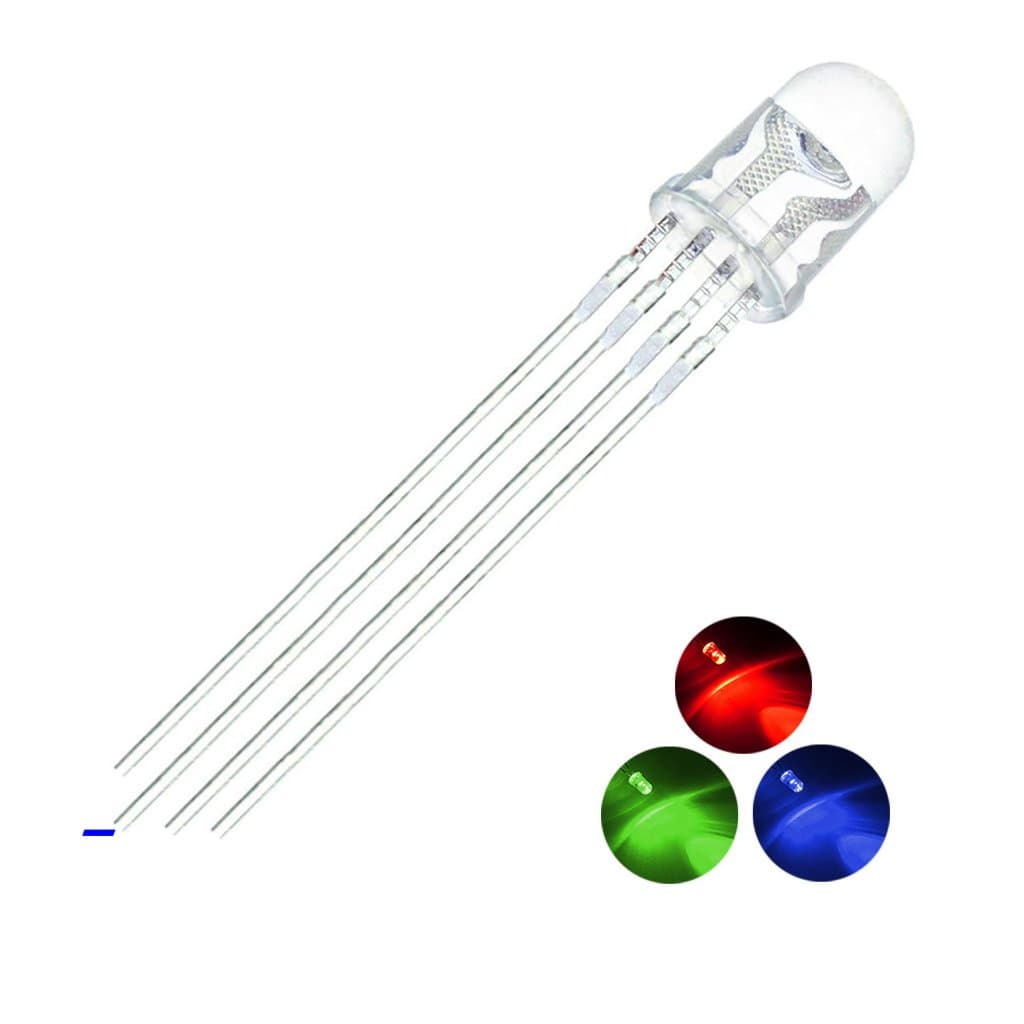 Kit 5 Unidades LED RGB Alto Brilho Catodo Comum