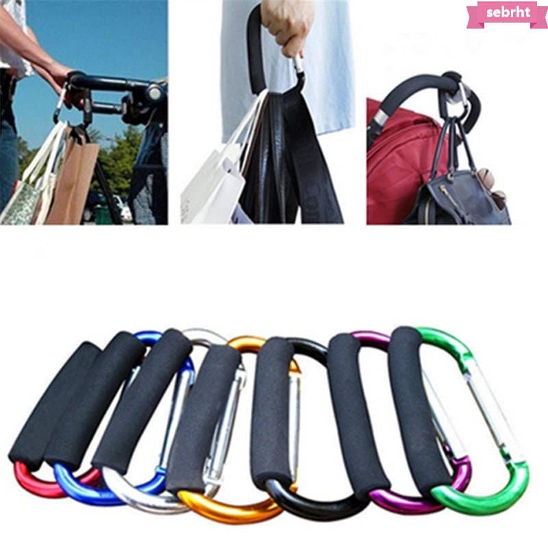 Gancho Forte De Carrinho De Passeio Mamãe Clip Pram Porta Mosquetão De Compras