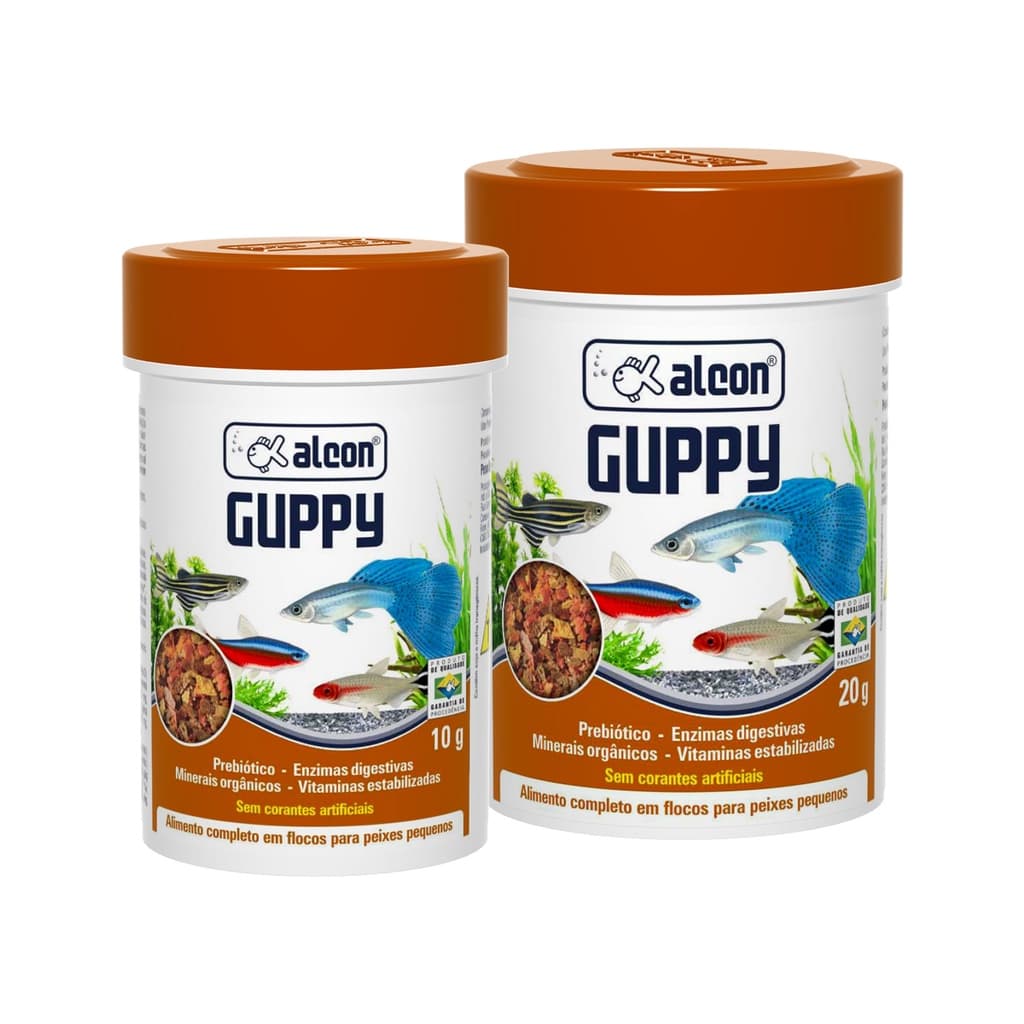 Ração alcon guppy flocos 10g