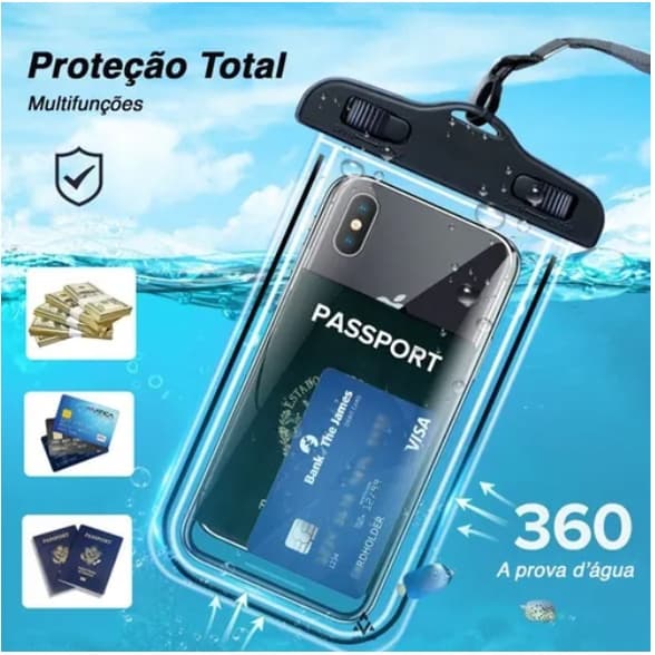 Capa protetora Prova Dágua Celular Universal  Impermeável ,mergulho praia piscina cores sortido