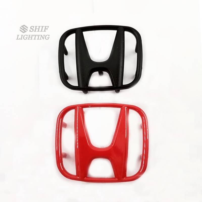 1 x Emblema Do Logotipo Volante ABS Preto Vermelho H Para HONDA Civic Accord City CRV