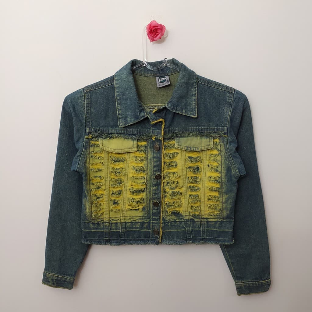 Jaqueta jeans (Possui enferrujado no botão) (kids) (Ref: 2911) - Tam: 12