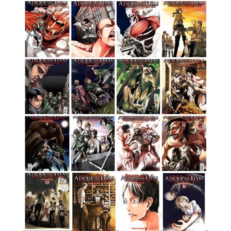 Mangá Ataque dos Titãns vol.1 ao vol.34  (Novo - Lacrado)