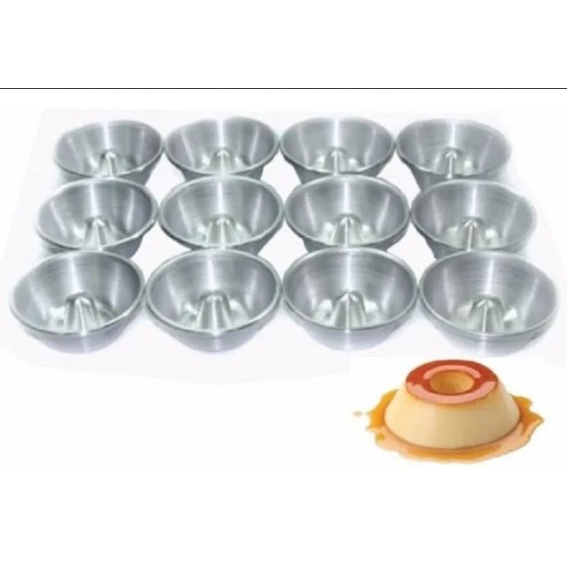 12 Forminhas Mini Pudim 80 gramas - MajuFormas