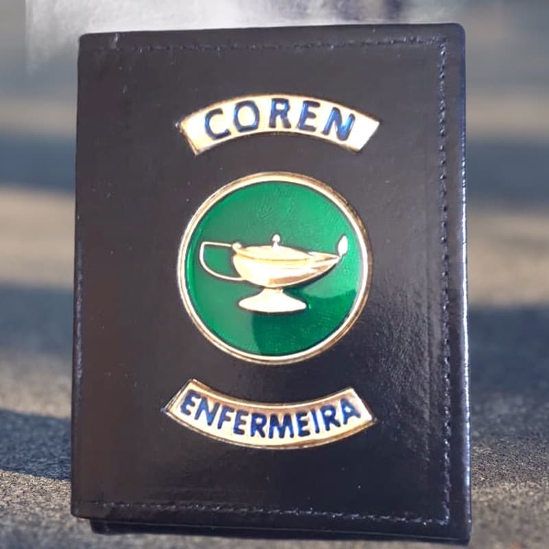 Carteira Para Enfermeira Coren Couro Legítimo ( Grande )