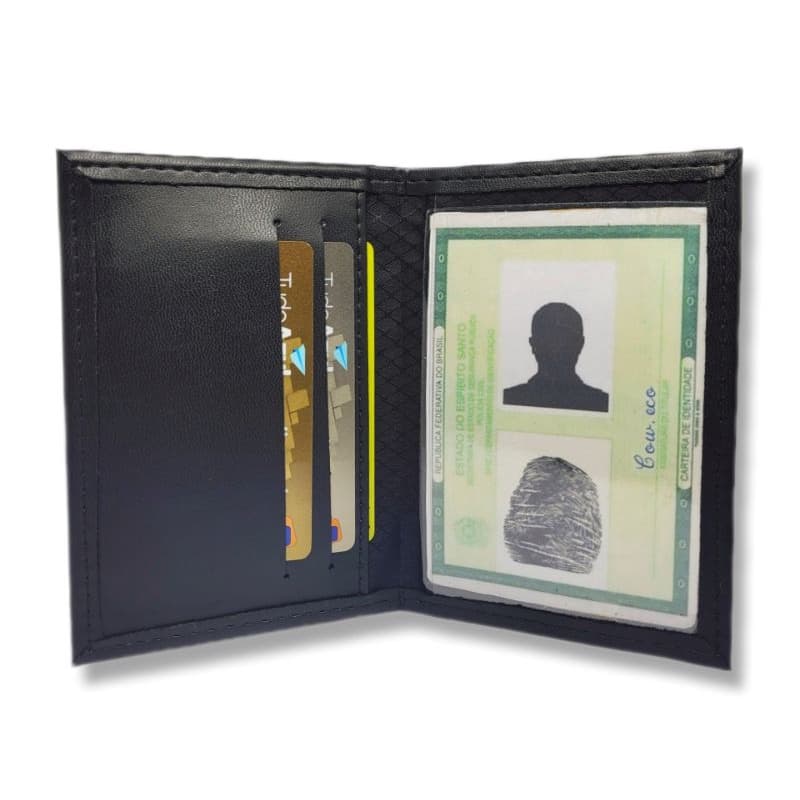 Carteira Couro Masculina e Feminina Porta documentos RG CNH Porta cartões