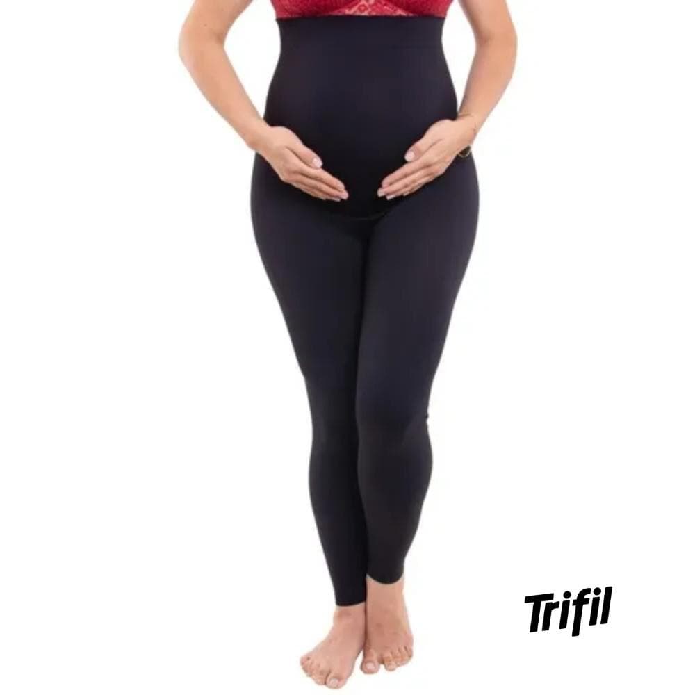 Legging Cintura Alta Para Gravida Sem Costura Maternidade Gestante