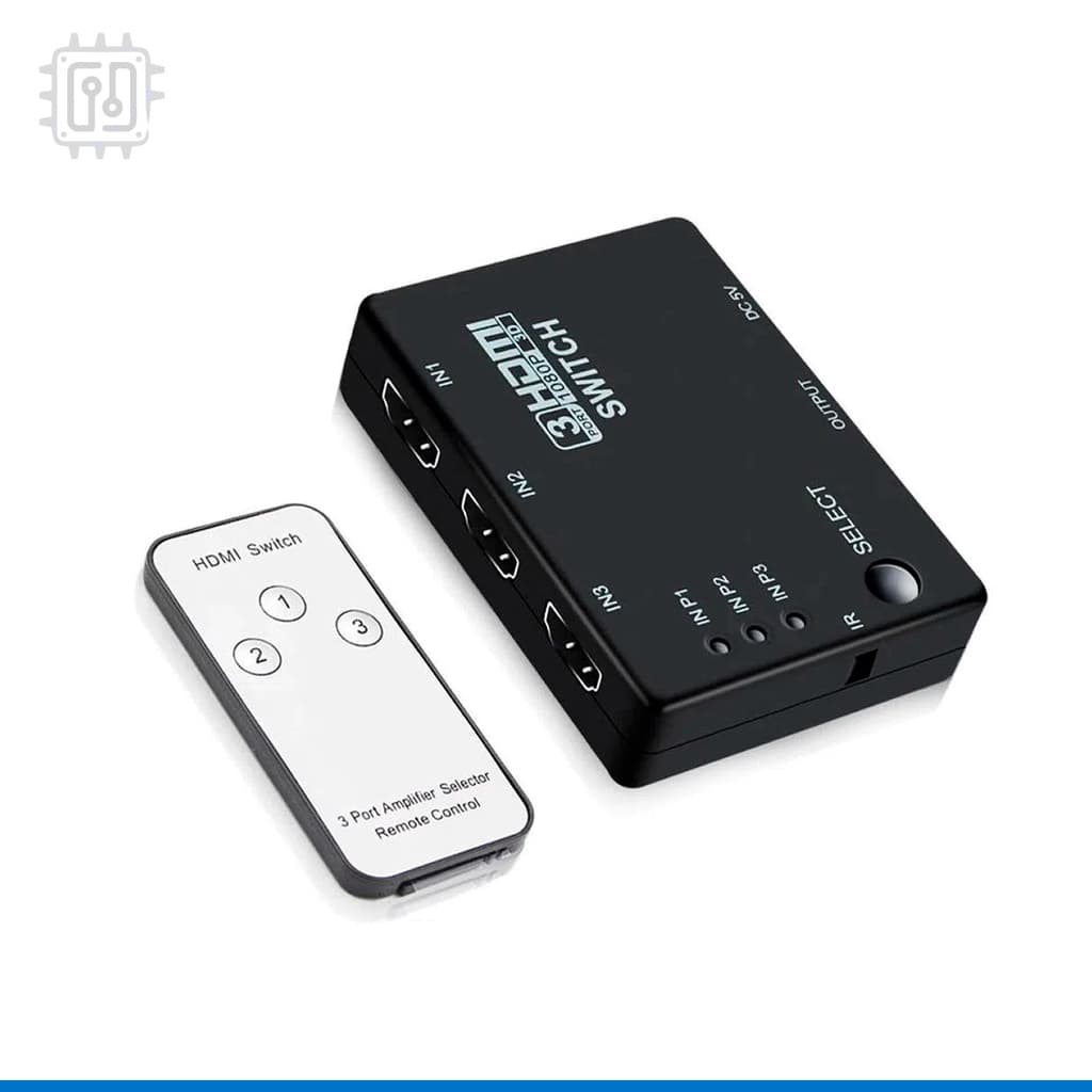Chaveador Seletor Hub Switch Hdmi Full Hd 3x1 Com Controle