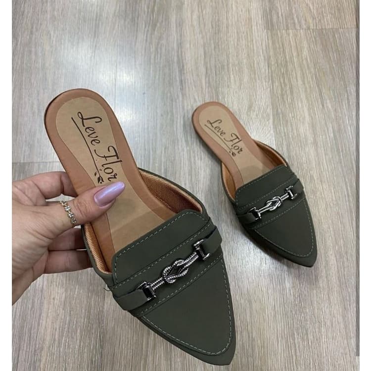 Mule Sapatilha Sapato Muller Sandalia Peça Delicada Feminino Sapato Nude Preto Branco